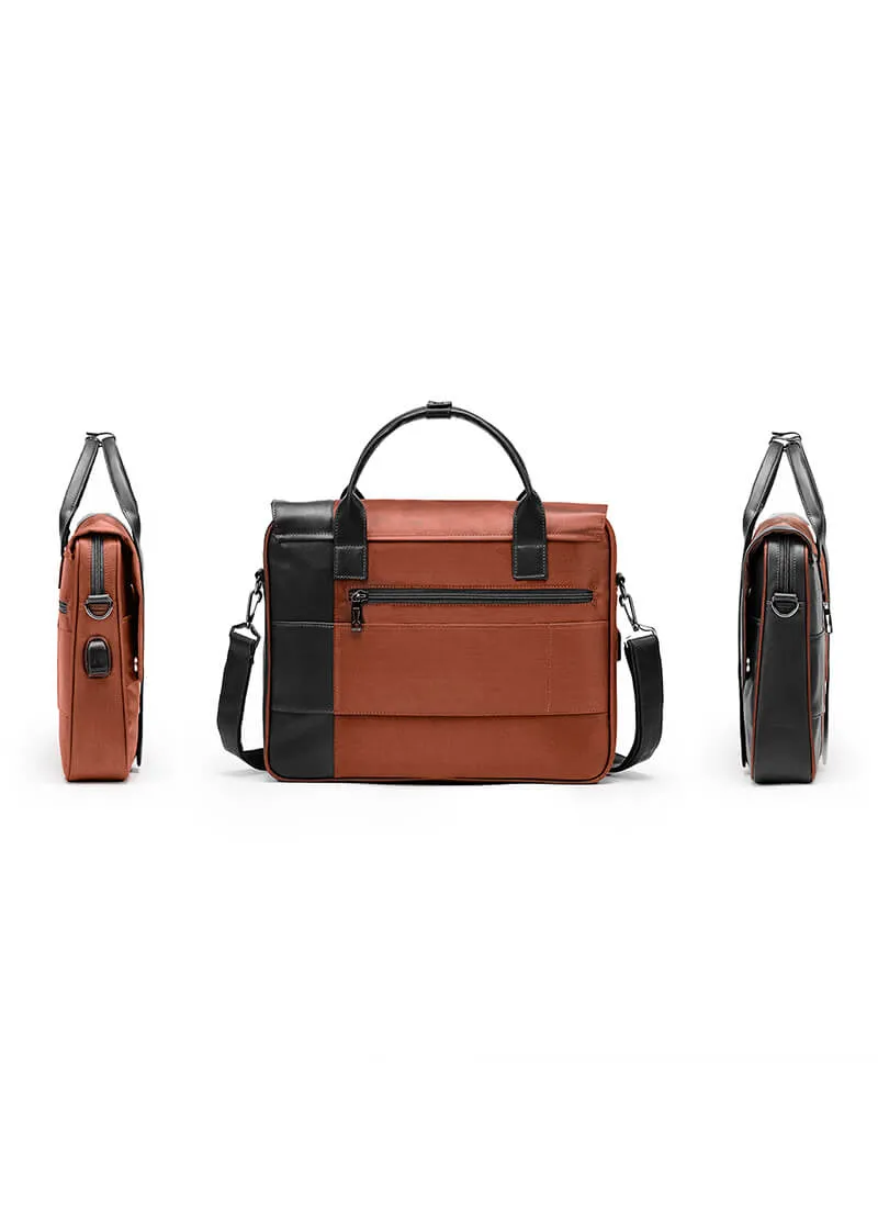 Urbix | Rust | Premium Laptop Messenger Bag