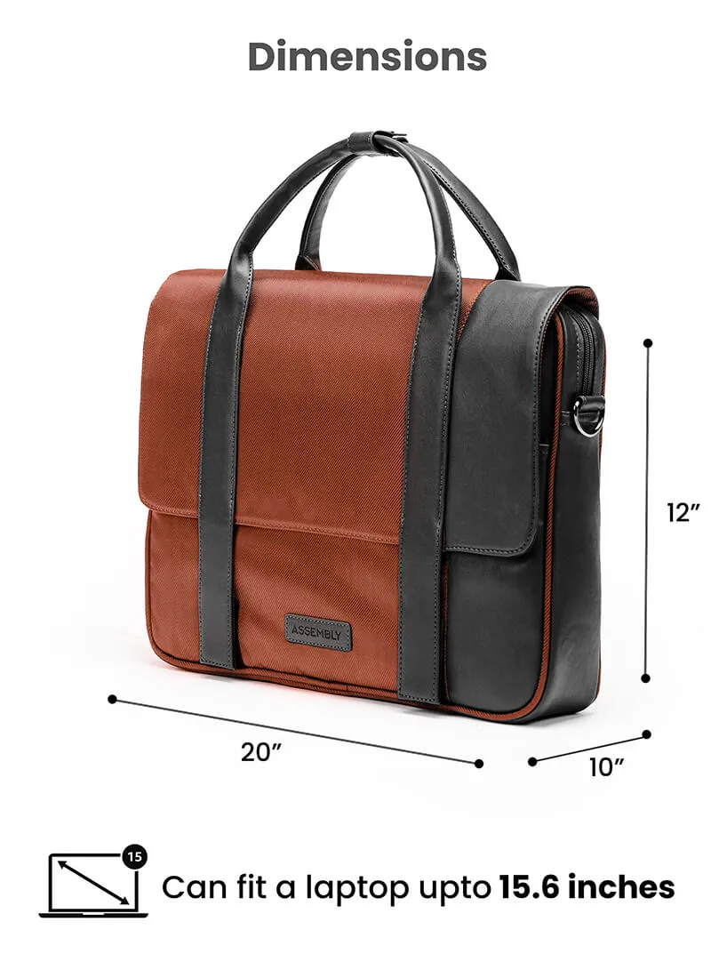 Urbix | Rust | Premium Laptop Messenger Bag