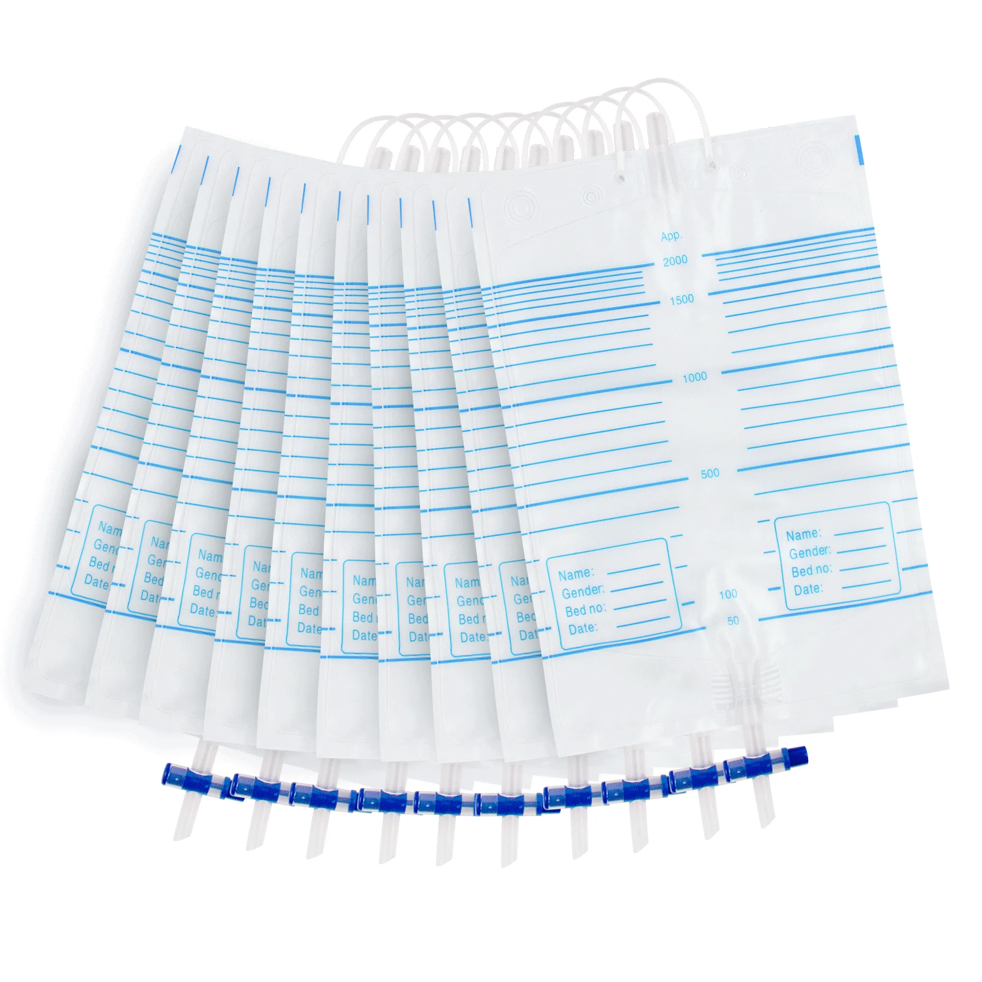 Vastmedic Reusable Urinary Drainage Bags - 2000ML (10 Pcs)