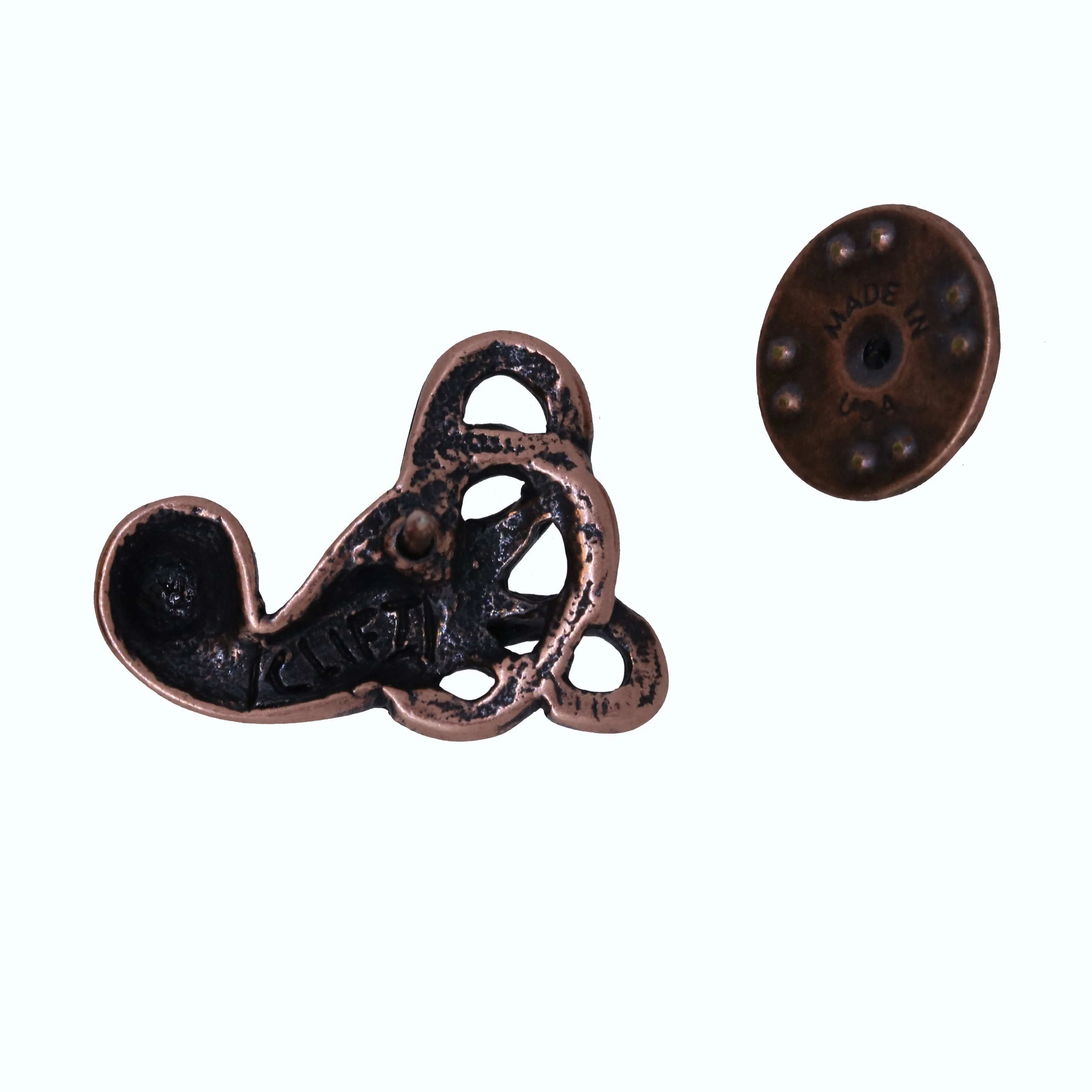 Vestibular System Copper Lapel Pin