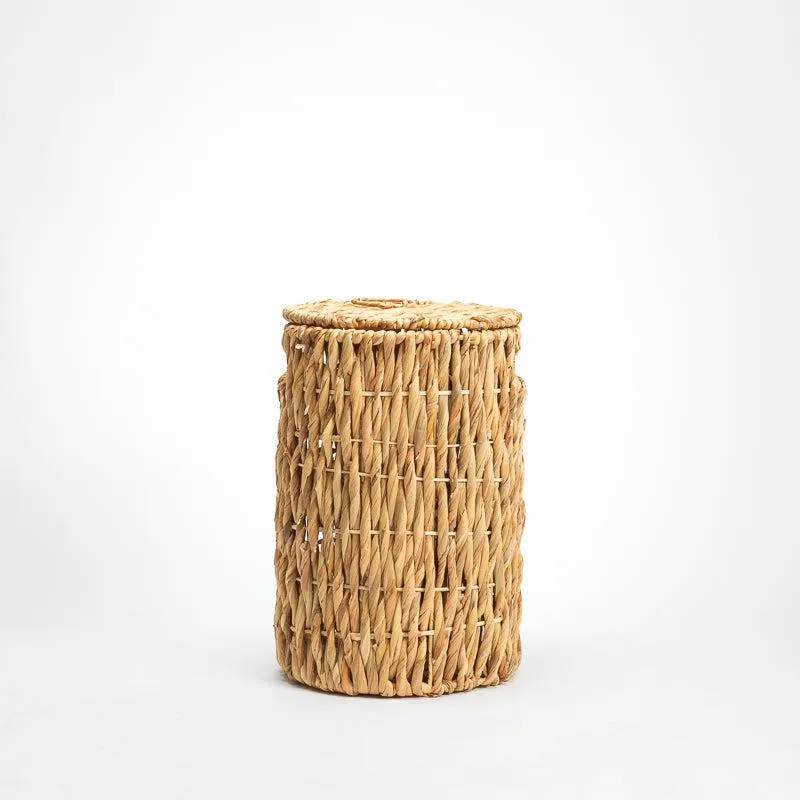 Vietnamese Laundry Hamper with Lid - Round