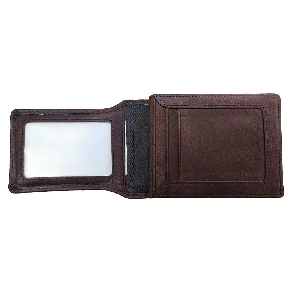 Vintage Leather Wallet Button Closure WTM209