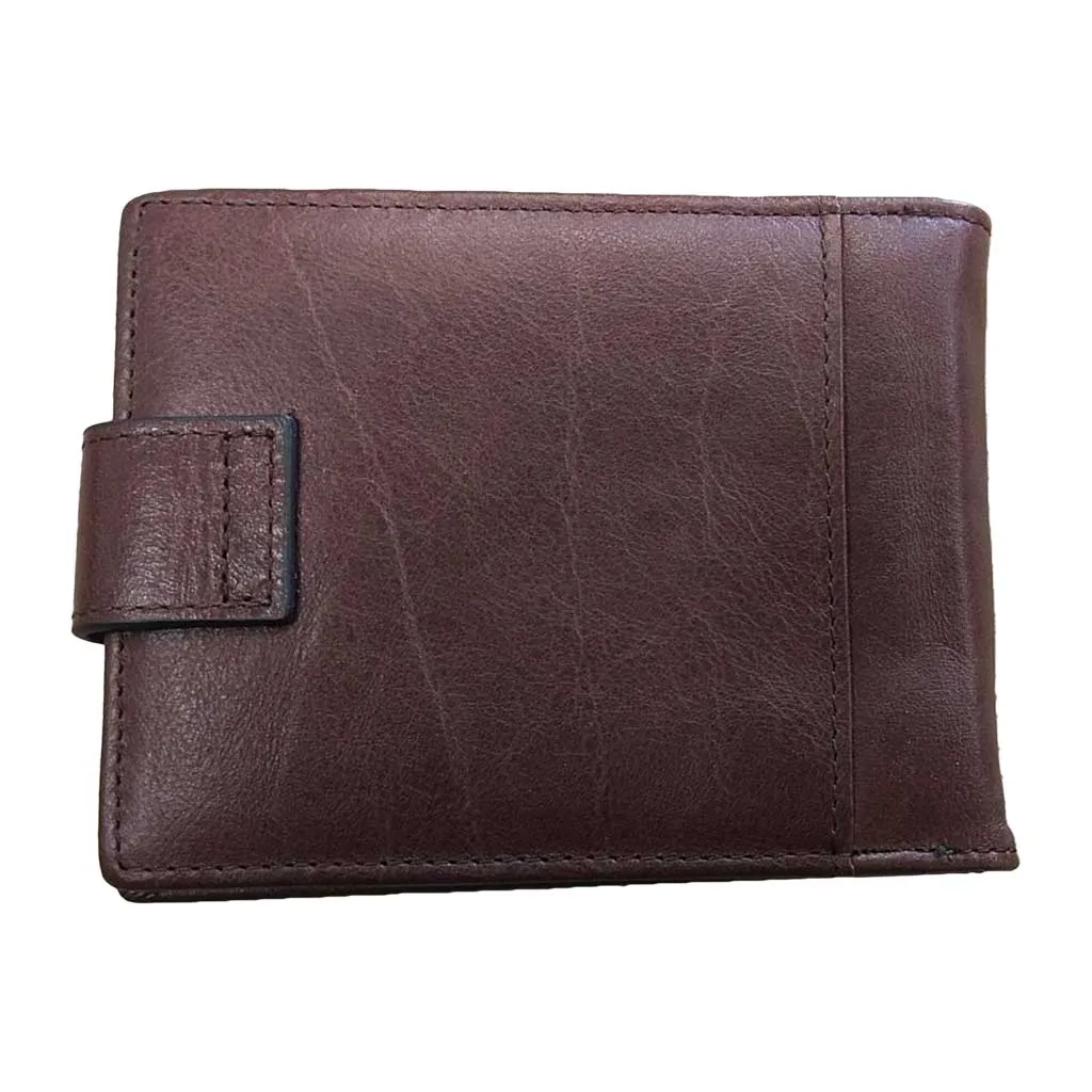 Vintage Leather Wallet Button Closure WTM209