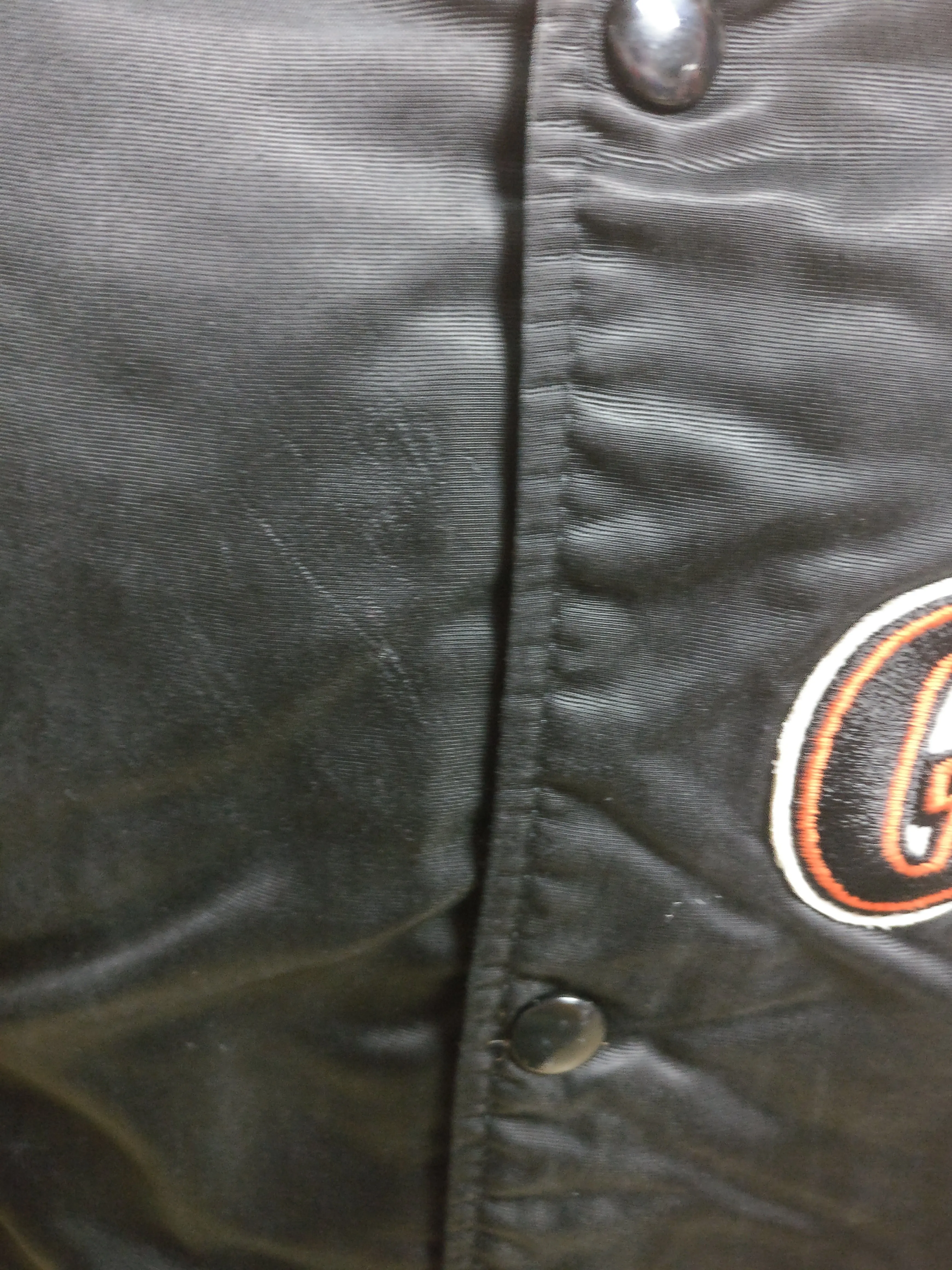 Vtg 80s SAN FRANCISCO GIANTS MLB Chalk Line Back Patch Nylon Jacket XL