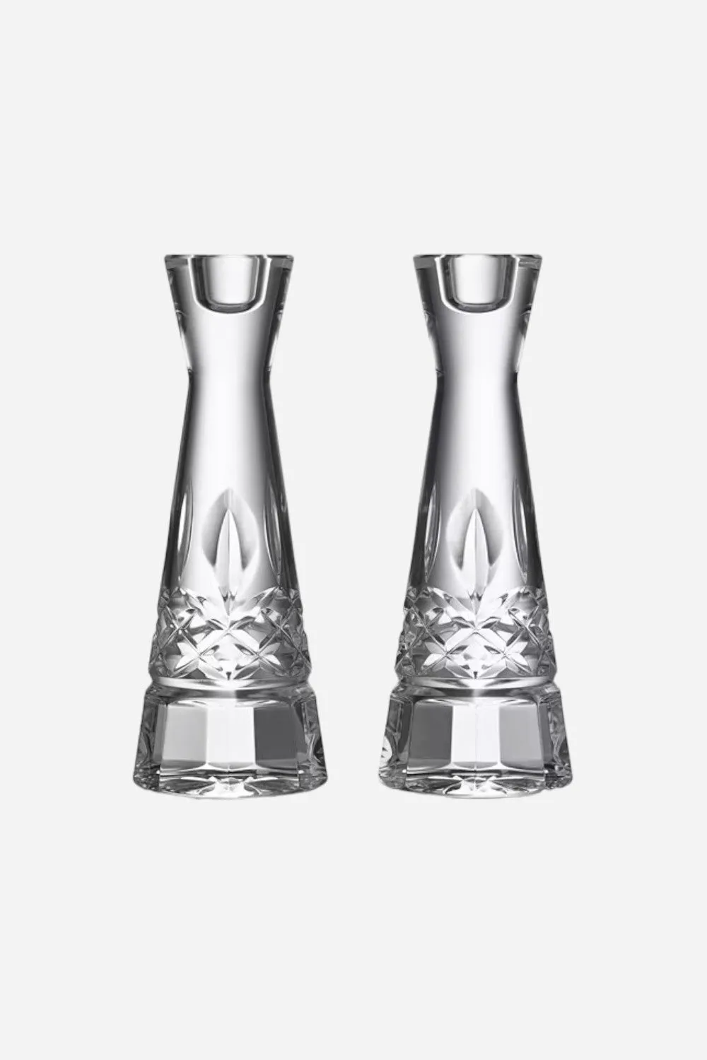 Waterford Lismore Round Candlestick 8", Set of 2