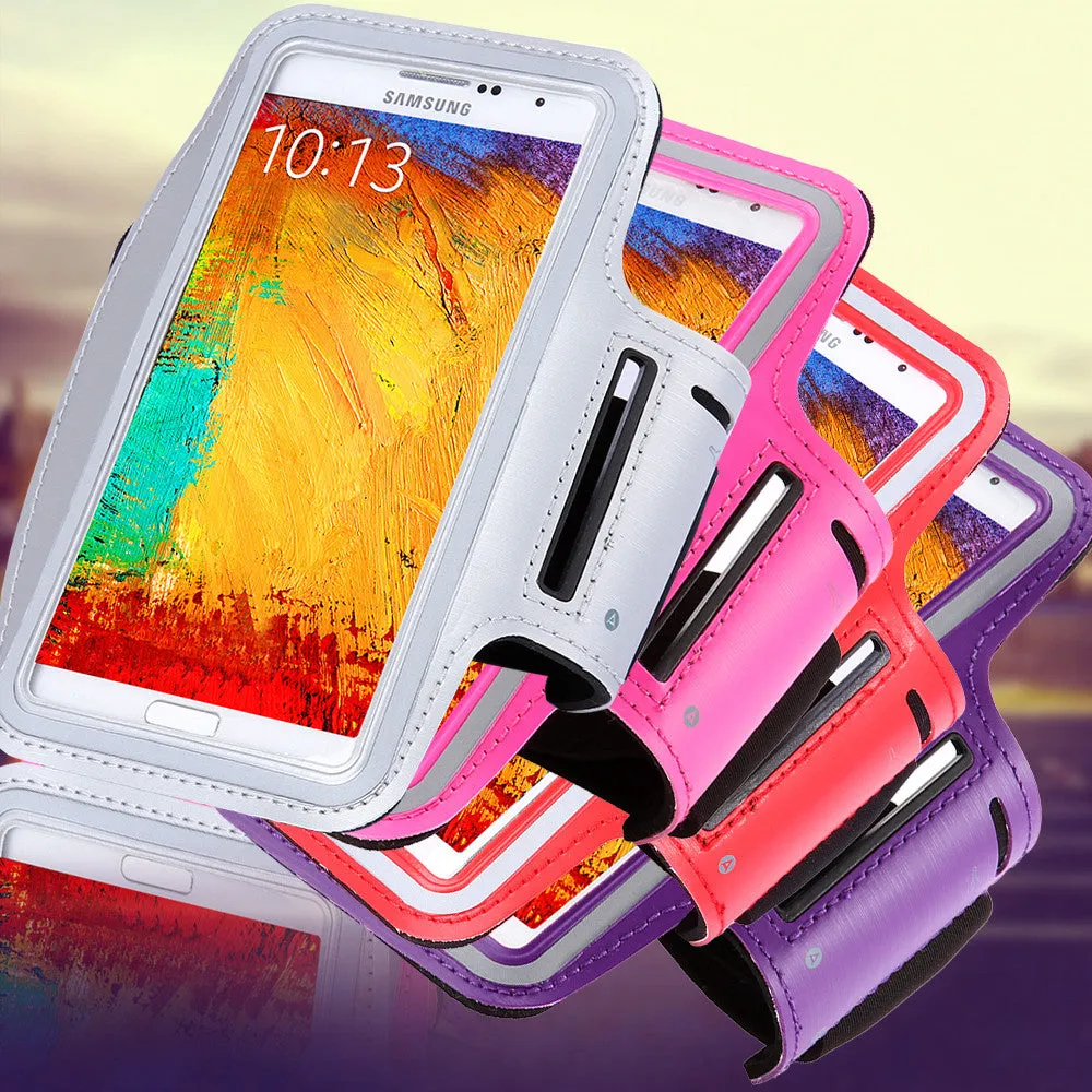 Waterproof Genernal Style PU Leather Case For Samsung Galaxy Note 1 2 3 4 N9100 Running Arm Band For Note4 Cell phone case