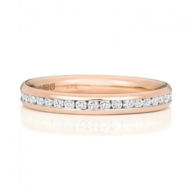 Wedding Band 18ct Rose Gold Diamond Eternity Ring WQ230R/I