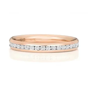 Wedding Band 18ct Rose Gold Diamond Eternity Ring WQ230R/I