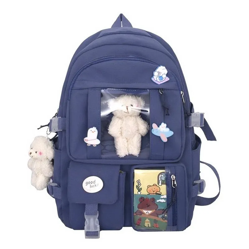 Wenkouban 2022 Buckle Badge Women's Backpack