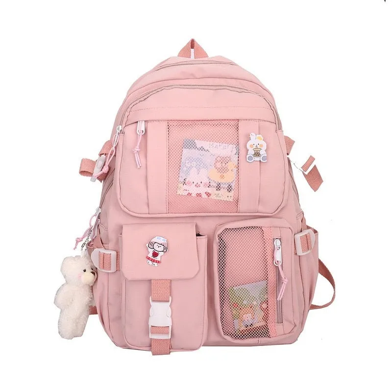 Wenkouban 2022 Buckle Badge Women's Backpack