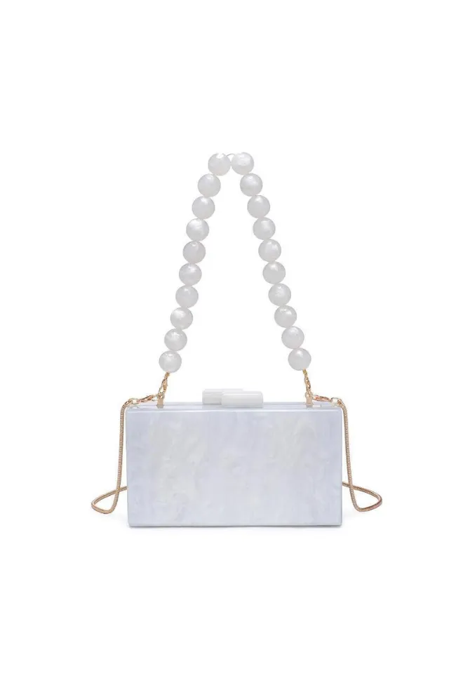 White Shimmer "Mrs" Handbag