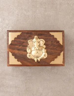 Wooden Ganesh Treasure Box