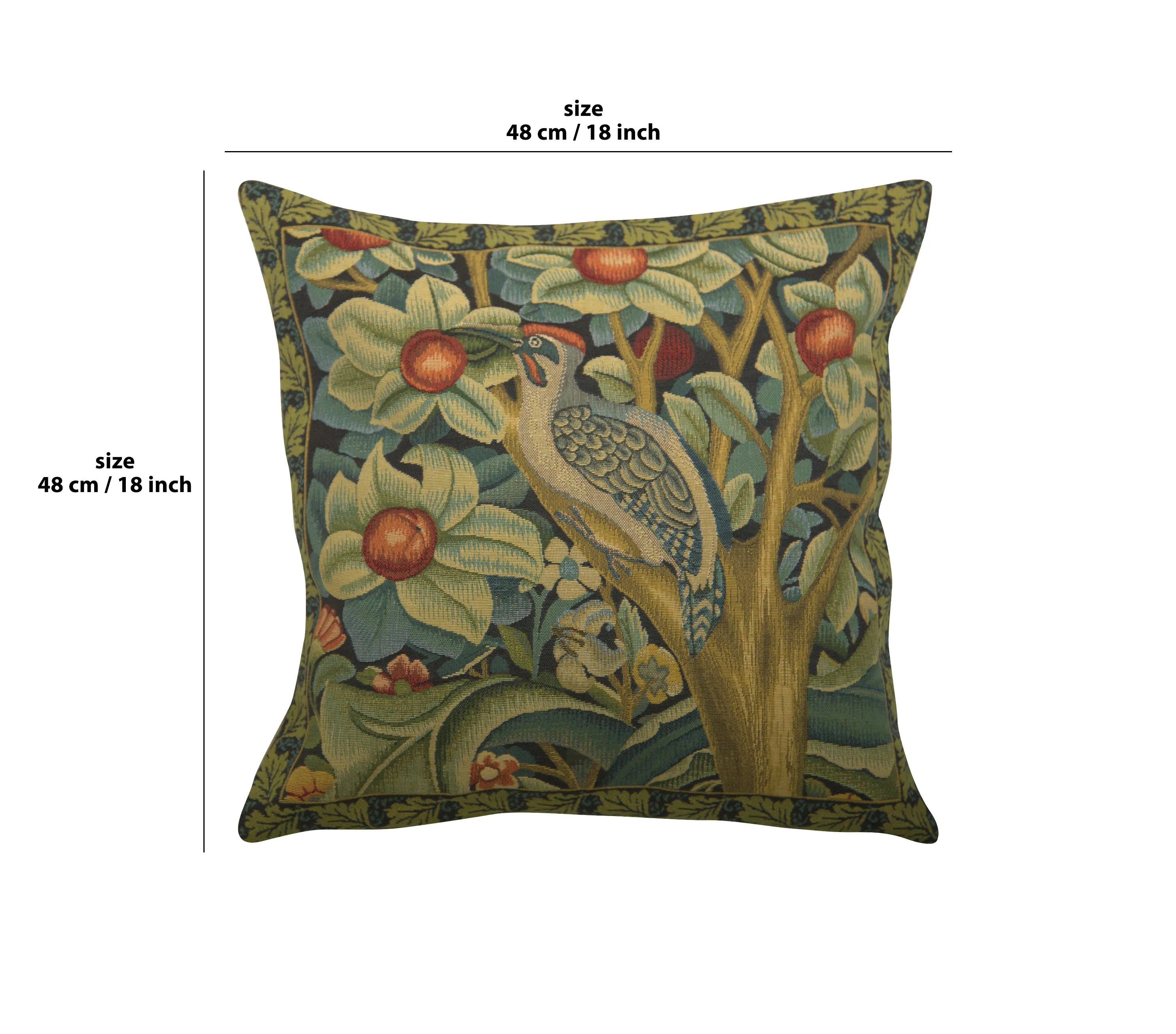 Woodpecker Left by William Morris European Cushion Cover