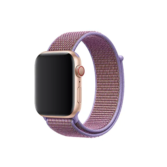 Woven Nylon Strap For Apple Watch-Reflective Black (42/44/45/49mm)