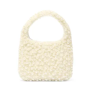 Zariah Evening Bag in Ivory Pearl